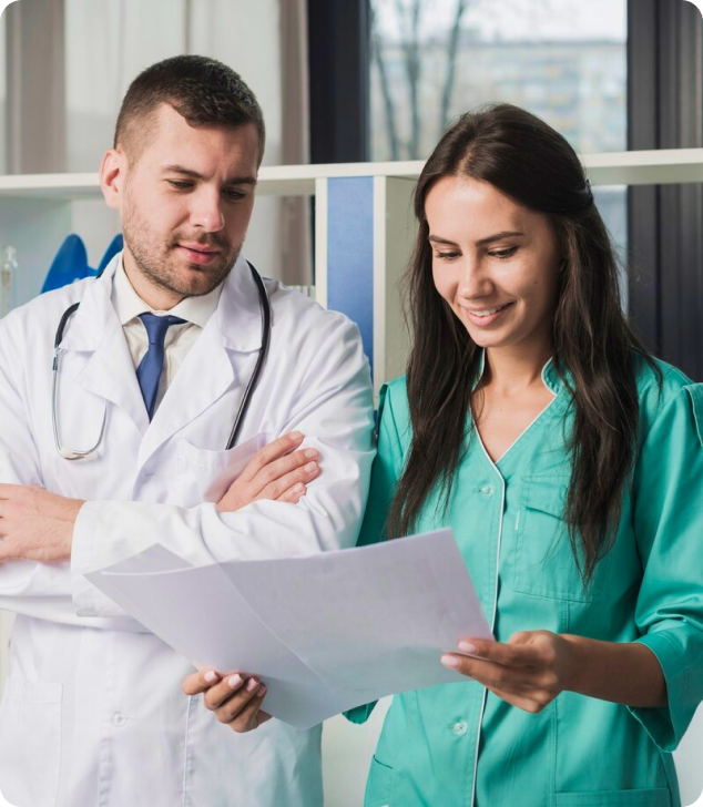 Clinicians supporting a patient at home